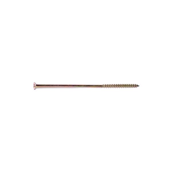 Buildright 6 in, Phillips Drive, Flat Head Wood Screw, Zinc Yellow Steel, 400 PK 03454 - main